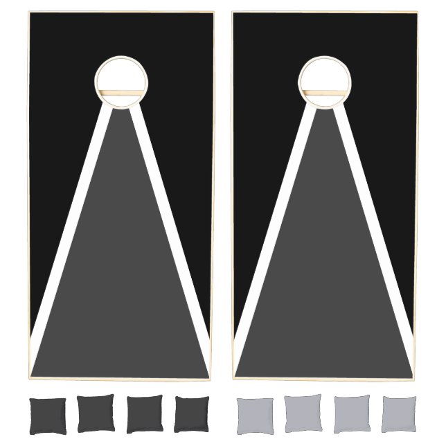 Black, White, and Gray Cornhole Set (Set)