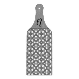 Black, white and gray diamond cutting board