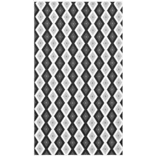 Black, white and gray diamond pattern tablecloth