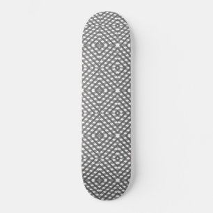 Black, white and gray diamond skateboard