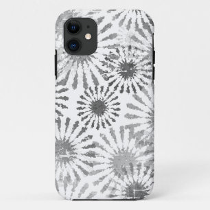Black White and Gray Floral Burst iPhone 11 Case