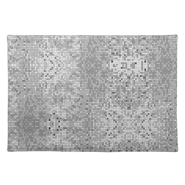Black White And Gray Geometric Pattern Placemat (Front)
