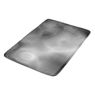 Black, white and Gray Marbled Abstract   Bath Mat