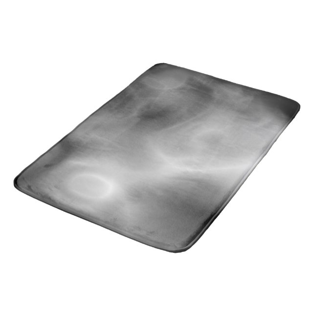 Black, white and Gray Marbled Abstract   Bath Mat (Angled)