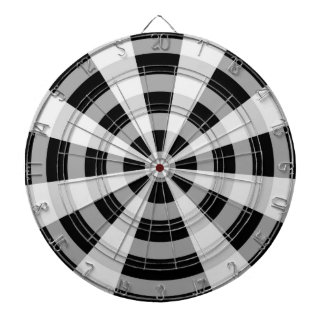 Black, White, and Gray Pattern Dart Board