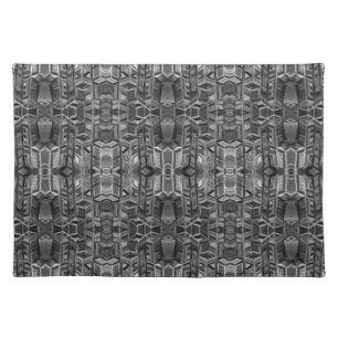 Black White and Gray Pattern Placemat
