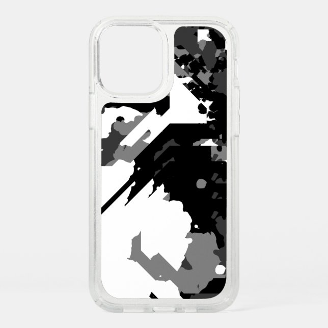 black white and gray speck iPhone 12 pro case (Front)