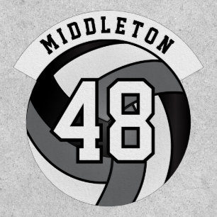 Black, White and Gray Volleyball 🏐 Patch