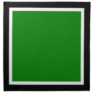 Black White and Green Napkins