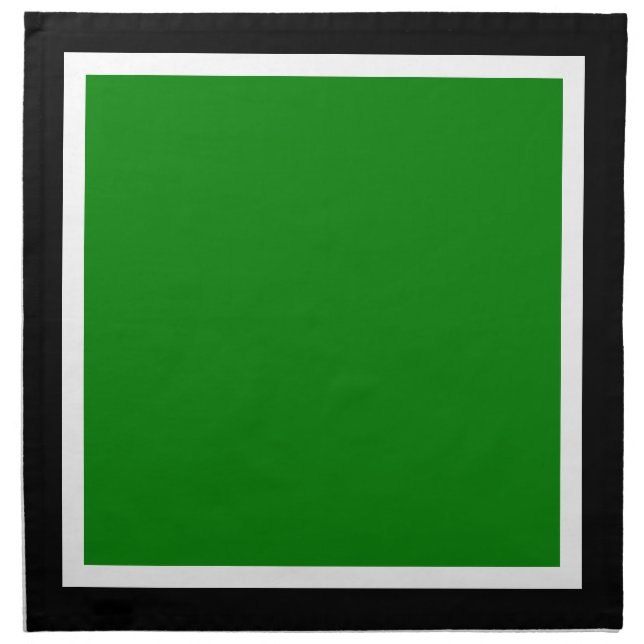 Black White and Green Napkins (Front)