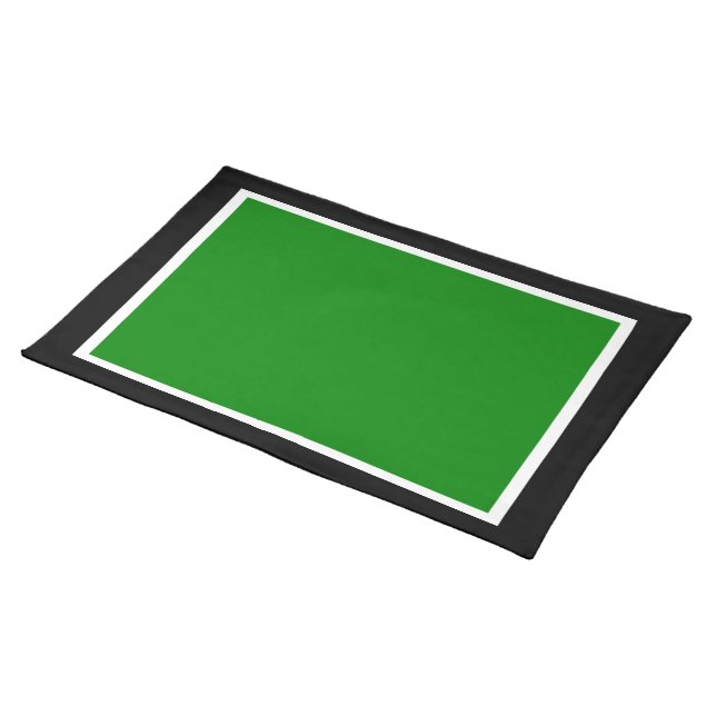Black White and Green Placemat (On Table)