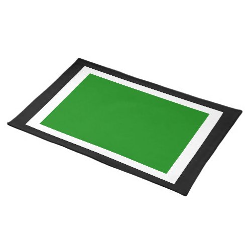 Black White and Green Placemat