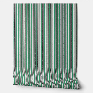 Black White and Green Stripes Wallpaper
