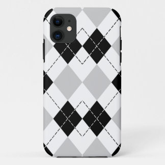 Black White and Grey Argyle iPhone 5 Case