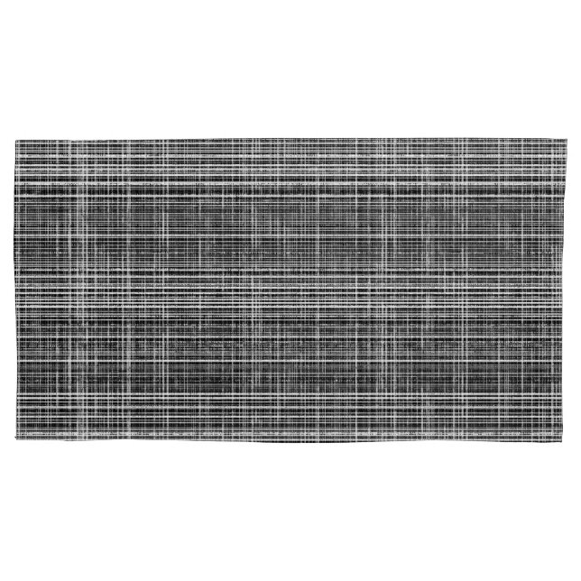 Black, White, and Grey Check 2 Pattern Pillow Case (Front-Left)