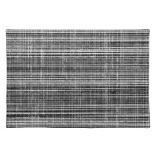 Black, White, and Grey Check Pattern Cloth Placemat