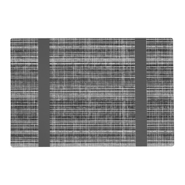 Black, White, and Grey Check Pattern Placemat (Front)