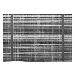 Black, White, and Grey Cloth Placemat