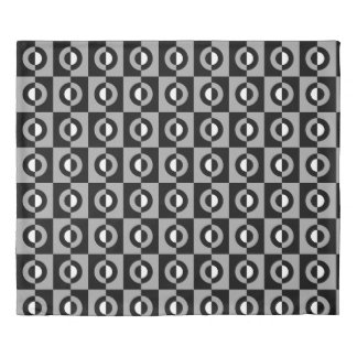 Black, White and Grey Geometric Pattern Duvet Cover