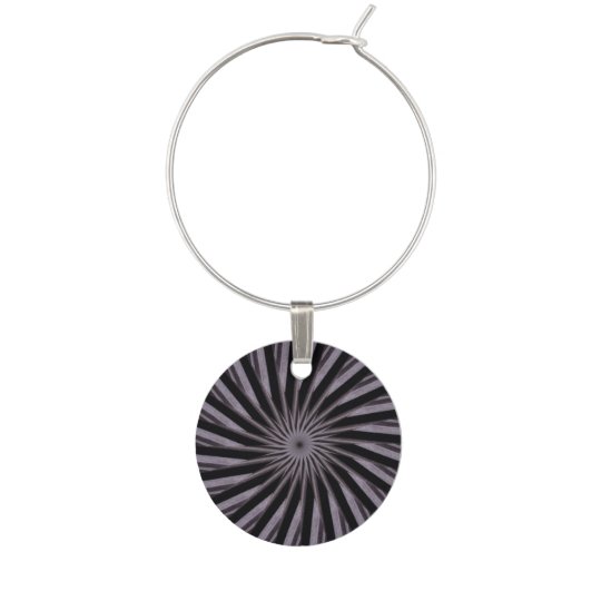 black white and grey swirly template abstract art wine charm
