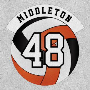 Black, White and Orange Volleyball 🏐 Patch