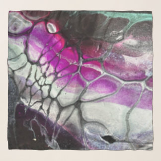 Black, white, and pink scale scarf
