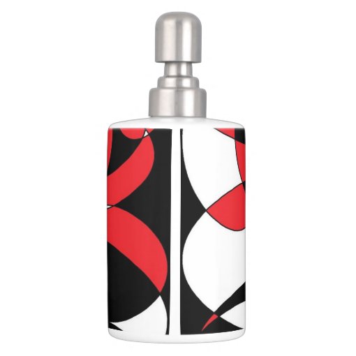 Black, White and Red bathroom set Zazzle