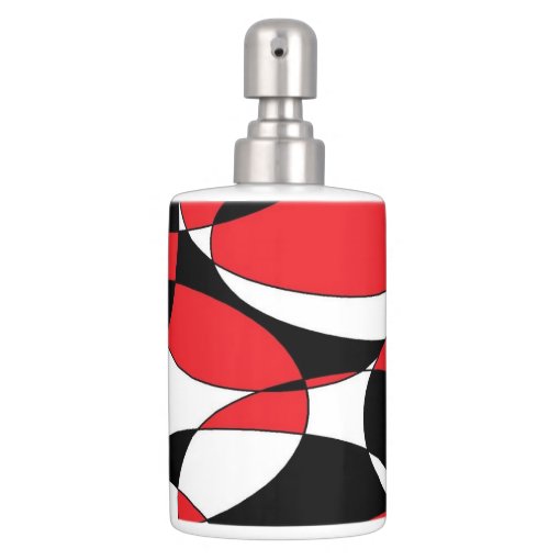 Black, White and Red bathroom set Zazzle