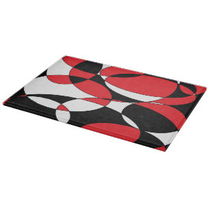 Black, White and Red Cutting Board