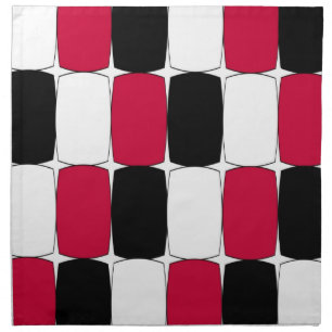 Black, White and Red Napkins