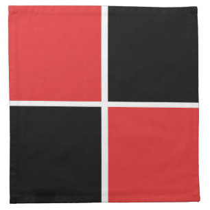 Black, White and Red Pattern Cloth Napkin
