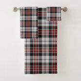 Checkered Red and White Bath Towel Set, Zazzle