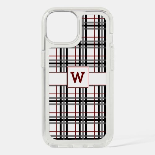 Black White and Red Plaid Speck Phone Case