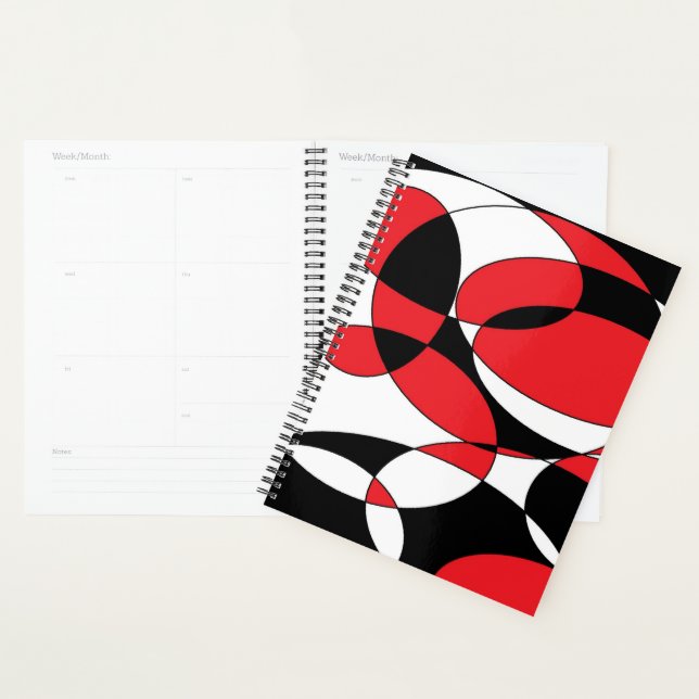 Black, White and Red  Planner (Display)