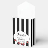 Black White and Red Rose Wedding Favor Box (Opened)