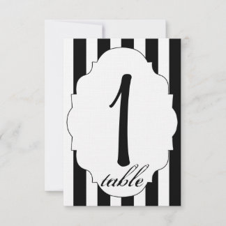 Black White and Red Rose Wedding Table Number