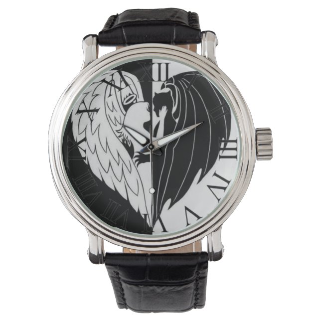 Black white  angeoudemon watch (Front)