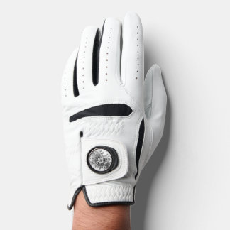 Black & White Antique Floral Perfection Golf Glove