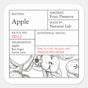 Black & White Apothecary Apple label