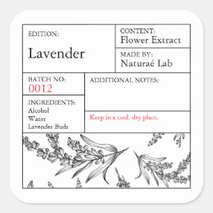Black & White Apothecary Lavender label