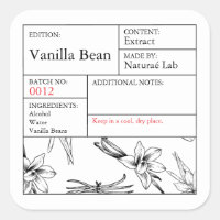 Black & White Apothecary Vanilla label
