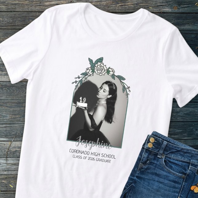 Black & White Arch Photo 2026 Graduation Family Tri-Blend Shirt (Creator Uploaded)