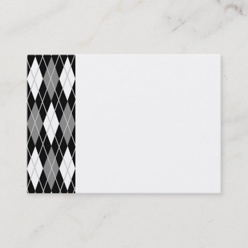 Black White Argyle Business Card