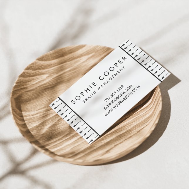 Black & White Arrows Business Cards (Creator Uploaded)