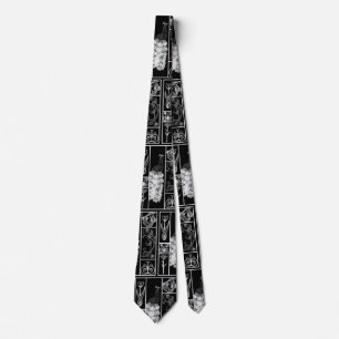 Black & white art deco stylised customisable neck tie