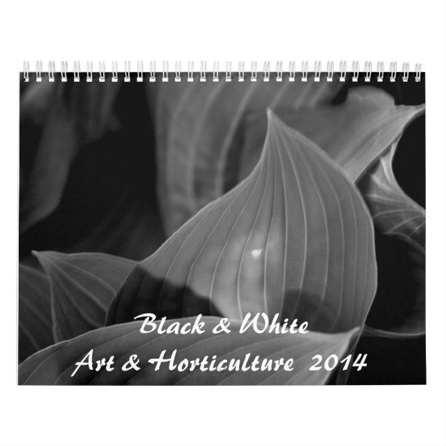 Black & White Art & Horticulture 2014 Calendar (Cover)
