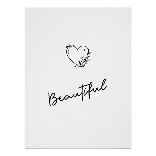 Black & White Art | Motivational Poster Decor (Front)