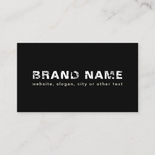 Black White Artsy Grunge Cool Brand  Your name Business Card