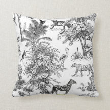 Black & White Asian Toile Pattern