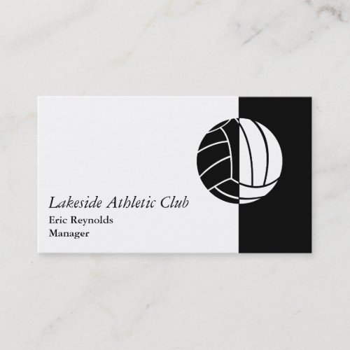 Black White Athletic Ball Logo Business Card